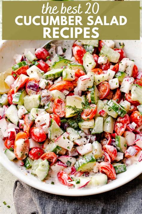 20 Cucumber Salad Recipes - Diethood