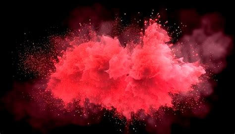 Premium AI Image | Red sparks isolated on a black background