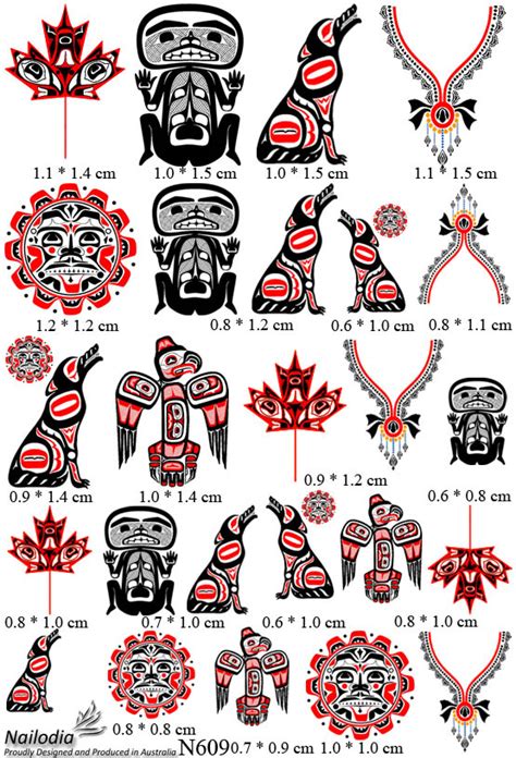 Native Canadian indigenous Nail Art Decal Sticker - Nailodia