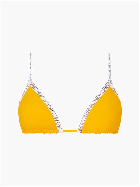 Triangle Bikini Top Logo Tape Calvin Klein® Kw0kw01604zeg