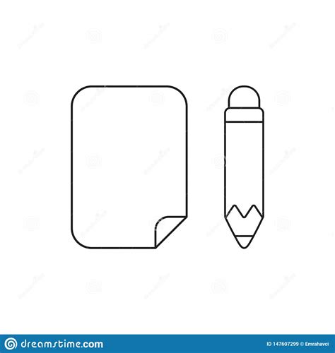 Concepto Del Icono Del Vector De Papel Con El L Piz Ilustraci N Del