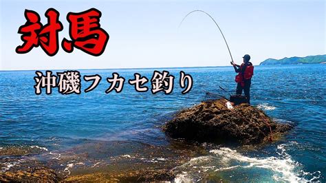 対馬 沖磯でふかせ釣り～全誘導沈め釣りで良型グレを狙う 4k Youtube