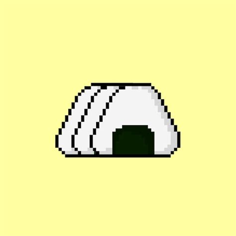 Premium Vector Onigiri With Pixel Art Style