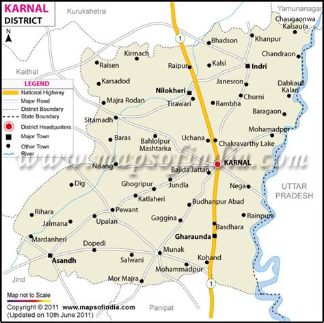 Karnal District Map