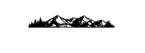 Mountain Range Silhouette Vinyl Decal - Etsy