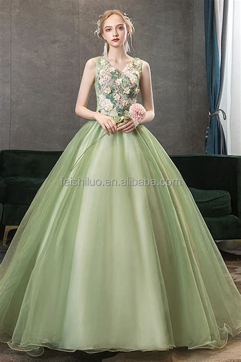 Green Princess Ball Gowns