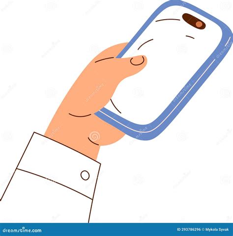 Hand Holding Phone Stock Vector Illustration Of Display 293786296