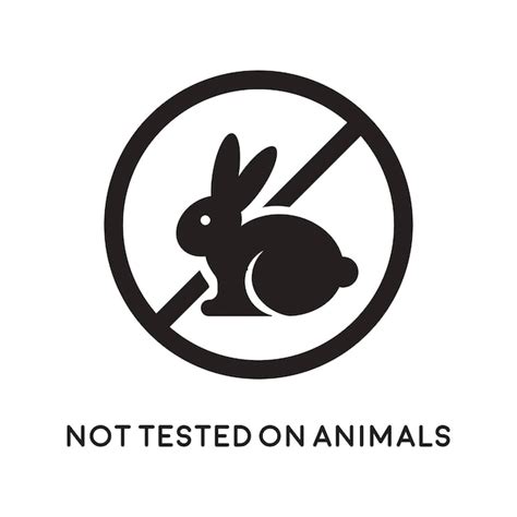 Premium Vector Not Tested On Animals Icon Vector Illustration