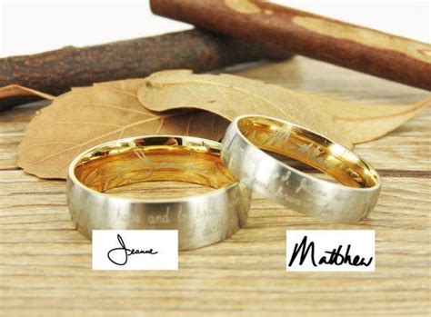 Handmade Handwriting Rings Signature Rings Initial Ring Personalized