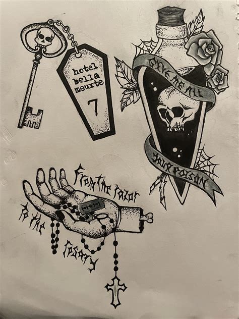 Some Mcr Tattoo Designs I Drew Cause Idk What To Do Now Post Mcr Tour