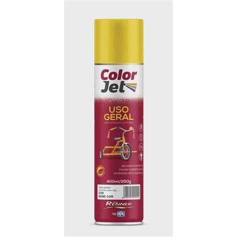 Tinta Spray Color Jet Uso Geral Renner Ml Alum Nio Para Rodas