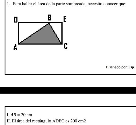 Para Hallar El Rea De La Parte Sombreada Necesito Conocer Que Ayuda