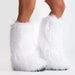 Luxury Shag Natural White Faux Fur Gogo Fluffies Covers Only White Fur