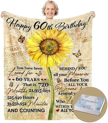 Aisdfhsa 60th Birthday Ts For Women 60th Wedding Anniversary Blanket Ts Back