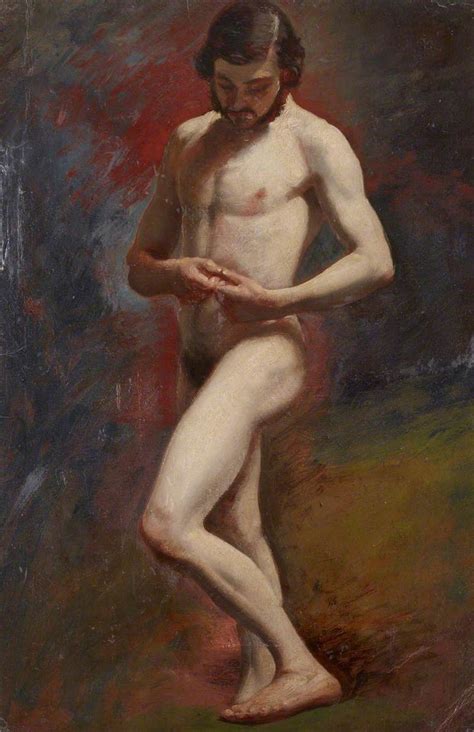 Academic Study Of A Male Nude Standing By William Etty Useum