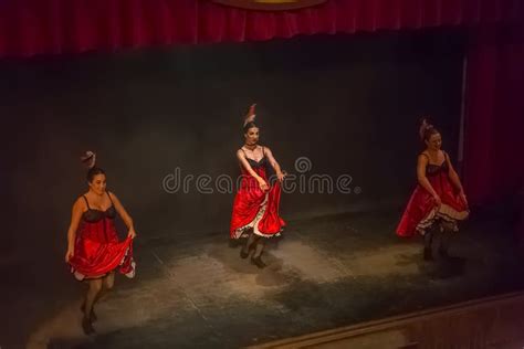 View Of Can Can Dance Live Show Recreating Old American West Saloon