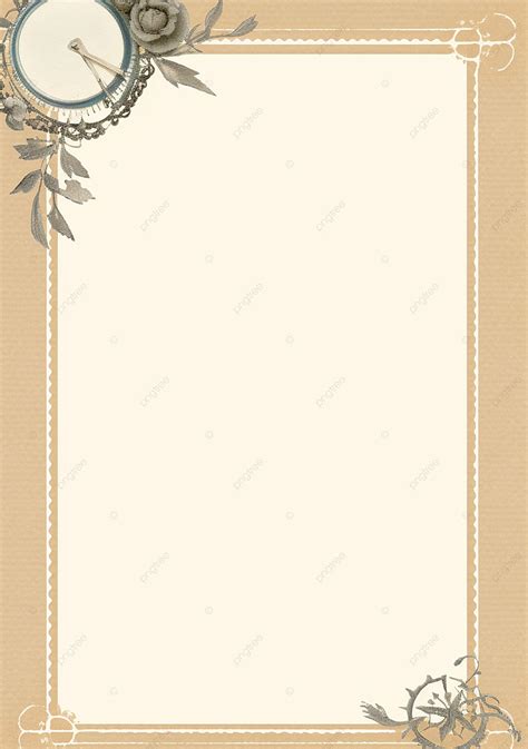 Beige Vintage Page Border Background Wallpaper Image For Free Download