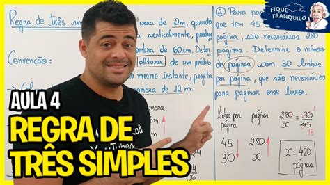 Razão e proporção ENEM Aula 4 Regra de três simples YouTube