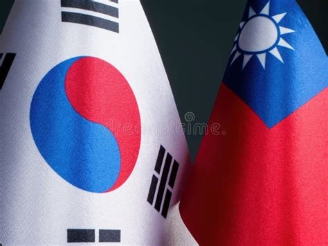 Flags Of South Korea And Taiwan Side By Side Stock Photo Image Of