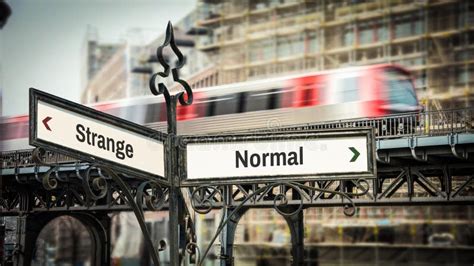 Street Sign Normal Versus Strange Stock Photo Image Of Direction