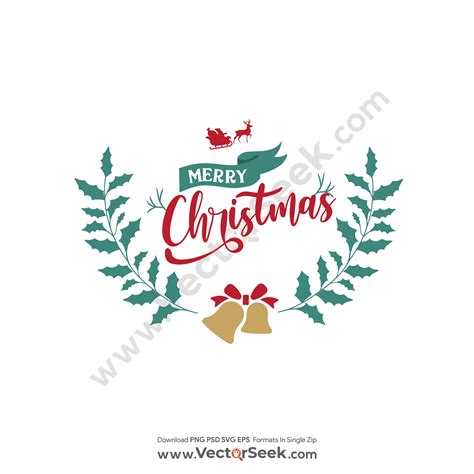 Merry Christmas Logo Vector 2 - (.Ai .PNG .SVG .EPS Free Download)