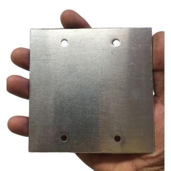 ESPELHO PLACA PARA PISO ACO INOX POLIDO 4X4 CEGO Elétrica Bichuette