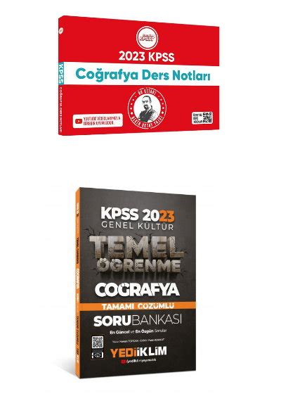 Yediiklim Yayınları 2023 KPSS Genel Kültür Temel Öğrenme Coğrafya Soru