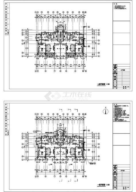 五层框架结构住宅楼建筑施工图设计 土木在线