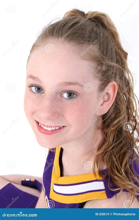 Cheerleader Stock Photo Image Of Uniform Thirteen Freckles 83814