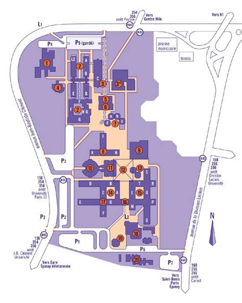 University Paris 13th map - Map of University Paris 13th (France)