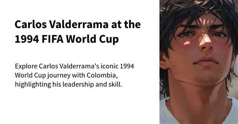 Carlos Valderrama At The 1994 Fifa World Cup