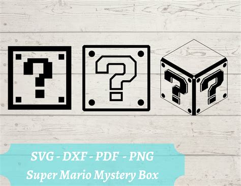 Super Mario Svg Question Box Clipart Silhouette Cricut Off