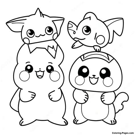 Cute Pokemon In Costumes Coloring Page Coloring Pages