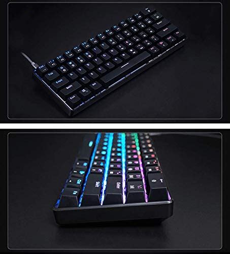 Hk Gaming Gk61 Mechanical Gaming Keyboard 60 Percent 61 Rgb Rainbow