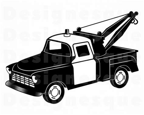 Png Tow Truck 4 SVG Tow Truck Files For Cricut Eps Vector Tow Truck