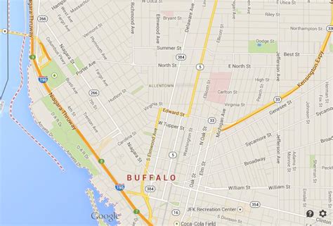 Map of Buffalo Downtown