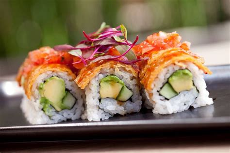 Mikuni Saving Nemo Roll Avocado Cucumber Inari Tofu On Top With