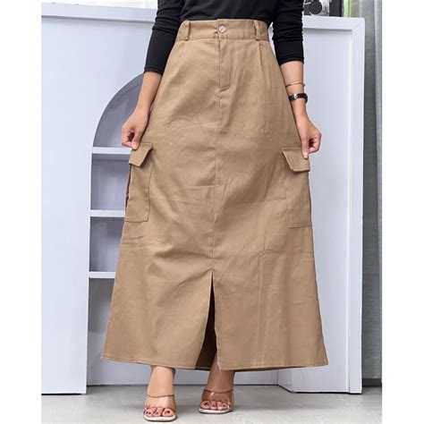 Jual Rok Twill Ayunda Cargo Belah Kode Shopee Indonesia