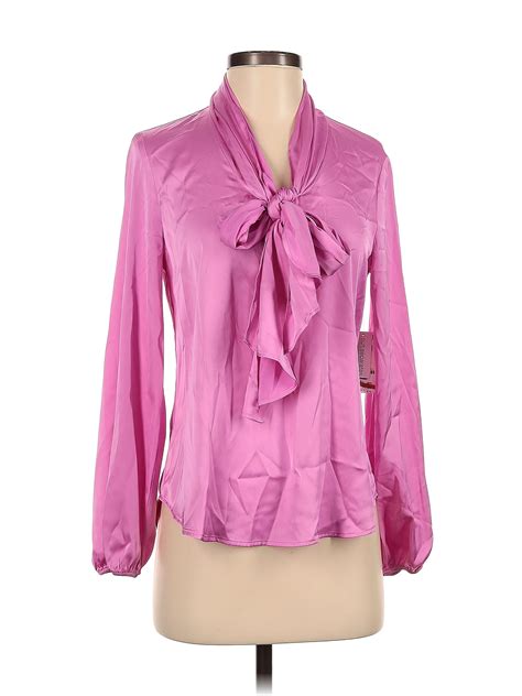 Bar Iii Solid Pink Long Sleeve Blouse Size Xs 63 Off Thredup