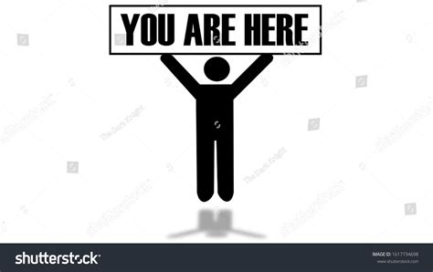 You Here Funny Location Illustration Person Stock Illustration 1617734698 | Shutterstock