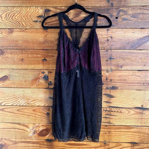 Cacique Lingerie Babydoll Teddy 26 28 Black Sheer Lac Gem