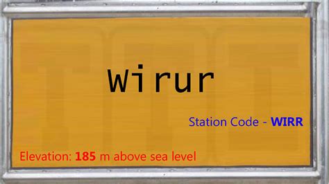 wirr wirur railway station train arrival departure timings  wirur