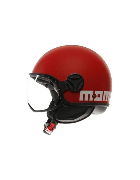 Momo Design Casco Jet Fgtr Classic 2206 Candy Rosso Opaco Decal Bianco Mg Motostore