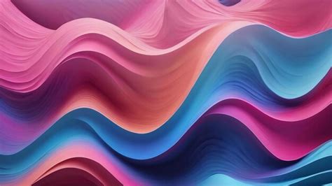 Premium Photo Abstract Background In The Form Of Waves Pinkblue Colors