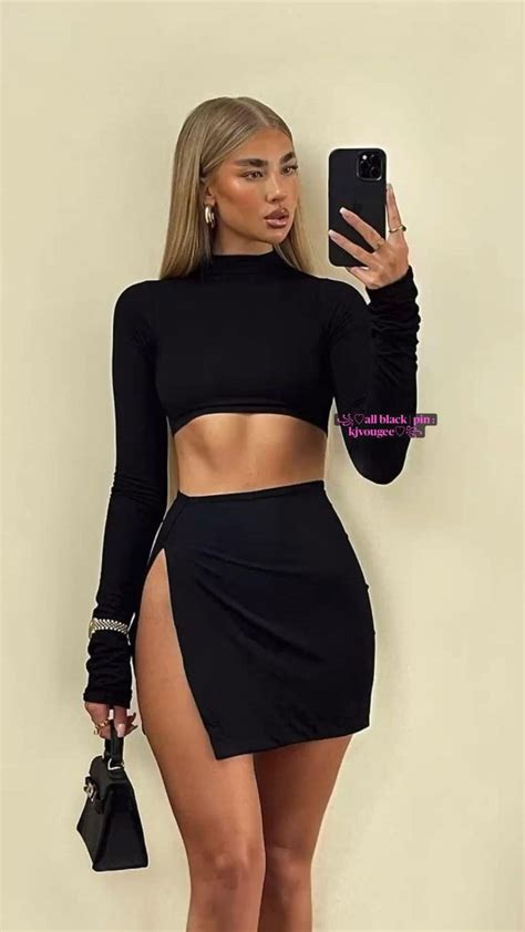 ︎all Black Pin Kjvougee♡︎꧂ Fashion Outfits Fashion Inspo Outfits