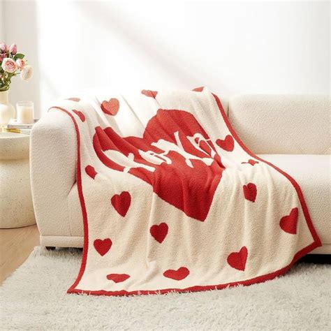 Snuggle Sac Love Throw Blanket Valentines Day Blanket For Couch Lux