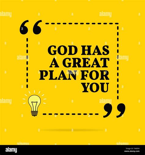 Inspirational motivational quote. God has a great plan for you. Black ...