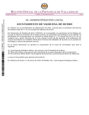 Completable En línea Presentacin Boletn Oficial de la Provincia de