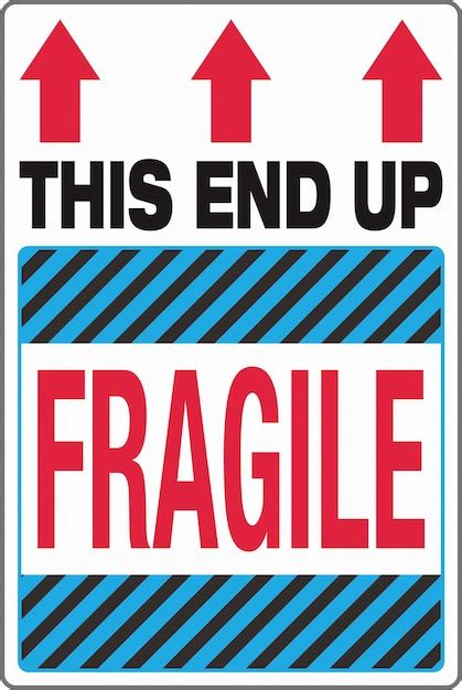 Premium Vector International Shipping Pictorial Labels Fragile This