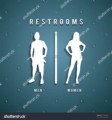 Restroom Signs Vector Illustration Stock Vector (Royalty Free ...